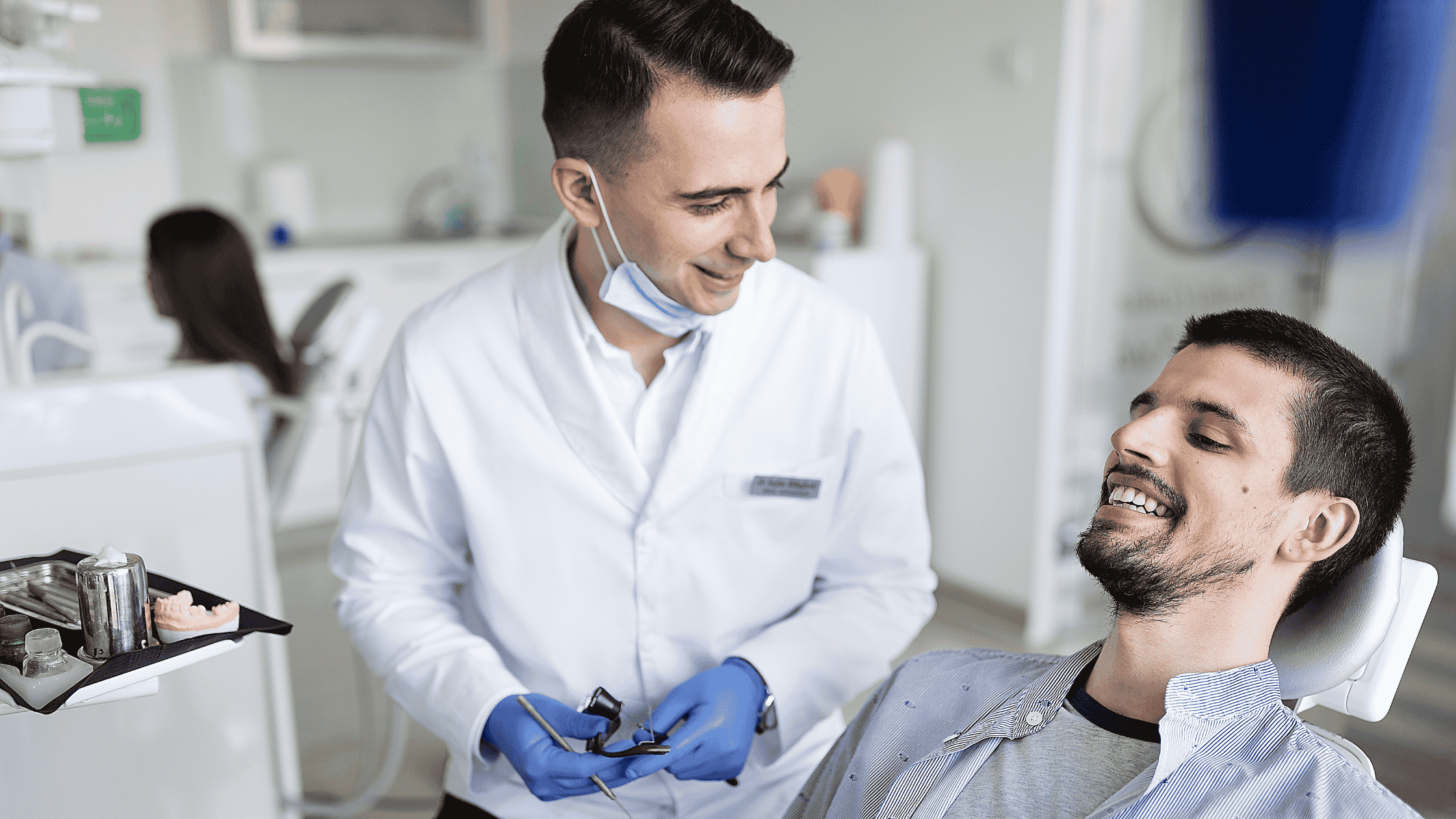 a patient who's going to have a tooth extraction